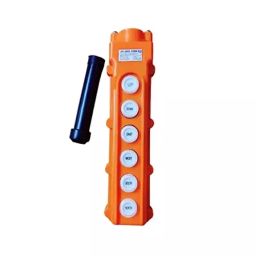 DeHMY 250V 5A 500V 2A 6 Ways Hoist Crane Push Button On-Off Switch Orange COB-63-5