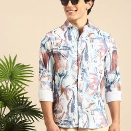 Mast & Harbour Abstract Printed Textured Casual Shirt-9