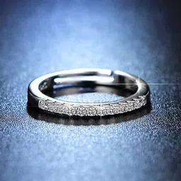 Jewels Galaxy Silver-Plated Stone-Studded Finger Ring-37