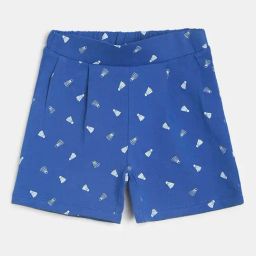 MINIKLUB Kids Royal Blue Printed Shorts-image-31