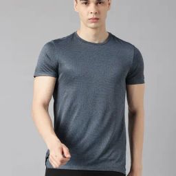 Woods Blue & Grey Regular Fit Printed Sports T-Shirt-image-36