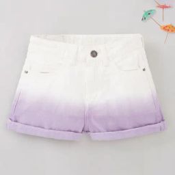 Ed-a-Mamma Kids White & Purple Ombre Shorts-10