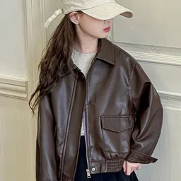 LULU & SKY Girls Crop Biker Jacket-picture-9