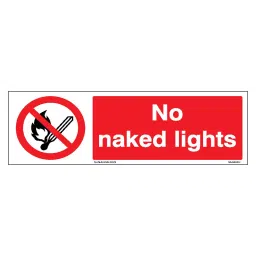 SUNSIGNS No naked lights Signage Size 150x200 mm HP Print + Vinyl + Sun Board, SS0218-image-44