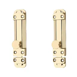 Screw Tight 5.7 Inch Brass Polished Brass Finish Slide Bolt B022002PBL-2 (Pack of 2)-image-32