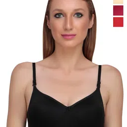 Liigne Pack Of 4 Full Coverage Lightly Padded All Day Comfort Everyday Bra-picture-10