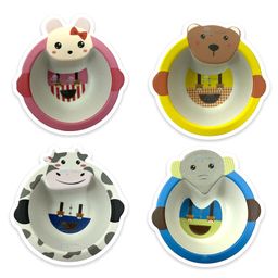 FunBlast Bamboo Fibre Feeding Bowl Animal Print Pack of 4 - Multicolor-picture-10
