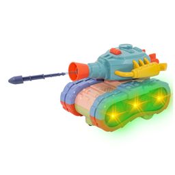 WISHKEY Plastic Tank Bump and Go Toy for Kids, Battery Operated Cartoon Design Tank Toy with Flashing Lights and Music, Pretend Plat Tank Toy for Kids, Multicolor 3+ Years (Pack of 1)-10