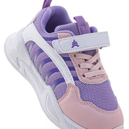 Pine Kids Sneaker with Lace up & Velcro Closure - Pink & Purple-image-36