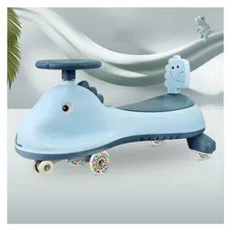 R for Rabbit Iya Iya Dino Kids Swing Car Twister Panda Car with PU LED Wheels ABEC 7 Bearing Push Ride on Magic Car - Light Blue-picture-26