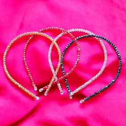 LYTIX Girls Set Of 4 Assorted Embellished Hairband-19