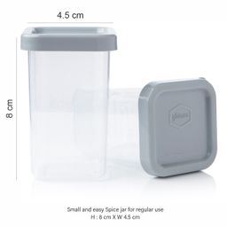 Gluman Masala Container Set for spice storage with tray & spoon (Set of 8) image 2