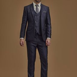 Neumen Single-Breasted Textured Five Piece Casual Suits-picture-47