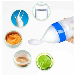 Joy Buzz Baby Silicone 90 ml Spoon Feeder & Rattle Teether Pack Of 2 - Yellow & Blue image 4