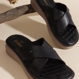 Dollphin Black PU Platform Heels-image-52