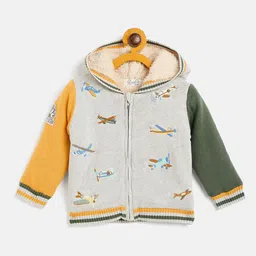 JWAAQ Unisex Kids Embroidered Cardigan with Embroidered Detail-picture-16