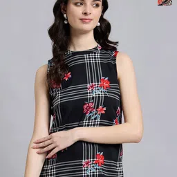 THE FAB FACTORY Women Pack of 2 Floral Printed Round Neck A-Line Regular Top-picture-16