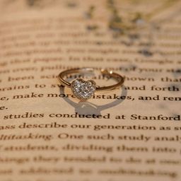 Rukhmani Gold-Plated Heart Shape American Diamond-Studded Finger Ring-40