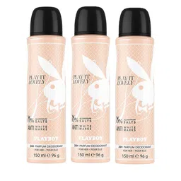 Playboy Women Set of 3 Play It Lovely Deodorant Spray 150 ml each-48