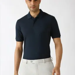Peter England Navy Regular Fit Polo T-Shirt-picture-0