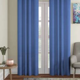 Romee Eyelet Blue Door Curtains (7 ft.) - Set of 2-image-74
