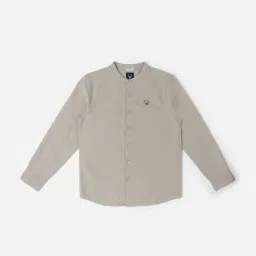 Allen Solly Kids Grey Cotton Textured Shirt-picture-26