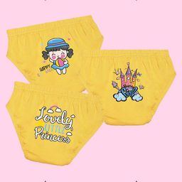 NUSYL Girls Pack Of 3 Printed Cotton Basic Briefs NUGCBRFPO3.0061-image-74