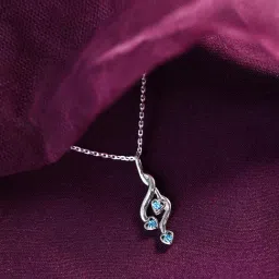 Clara 925 Silver Rhodium-Plated Swiss Zirconia Valentina Heart Pendant with Chain Necklace-image-54