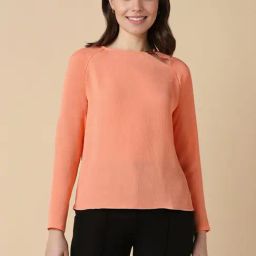 Allen Solly Peach Regular Fit Top-image-65