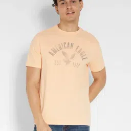 American Eagle Men Orange Logo Graphic T-Shirt-image-46
