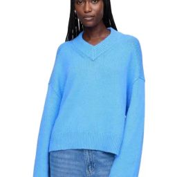 GAP Blue Relaxed Fit Solid Pullover-image-36