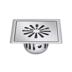 Sanjay Chilly Square Ezee Floor Drainer with Cockroach Trap Silver 153 x 153 mm, SCCT-SE-GS-153-image-85