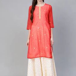 Straight Kurta with Attached Gown-image-5