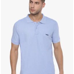 Force NXT Powder Blue Cotton Regular Fit Polo T-Shirt-image-49