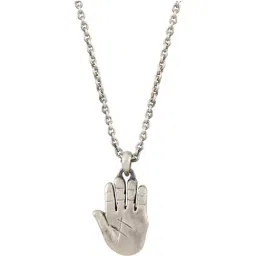 Tribe Amrapali Palm Silver-Plated Masaba Pendant with Chain-29