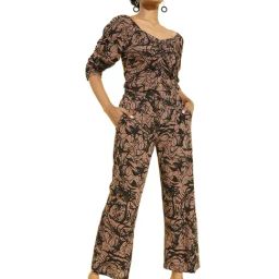 Sera Brown Printed Jumpsuit-picture-9