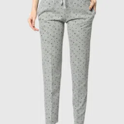 Vimal Jonney Grey Graphic Print Track Pants-image-50