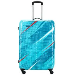 Aristocrat Radiance Blue Printed Hard Large Trolley Bag - 51 cm-image-46