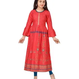 Aarika Kids Gajri Cotton Printed Kurti-picture-12
