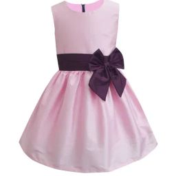 A.T.U.N. Girls Baby Pink & Wine Regular Dress-image-95