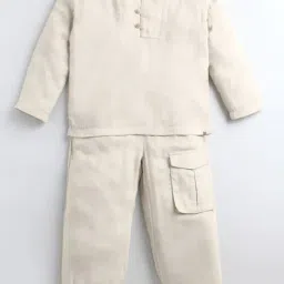 Cherry Crumble by Nitt Hyman Kids Cream Regular Fit Top Set-image-6