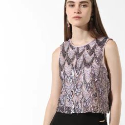 Only Pink Embellished Crop Top-image-92