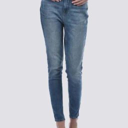 Only Medium Blue Denim Slim Fit Jeans-image-4