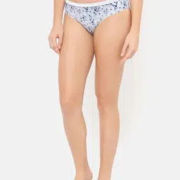 Amante Blue Printed Bikini Panty-image-84
