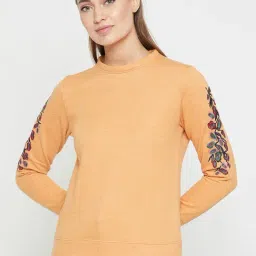 Rare Light Orange Embroidered Pullover-image-96