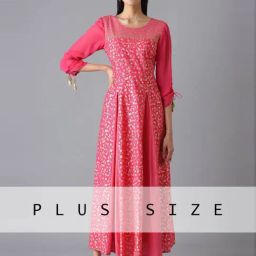 Aurelia Pink Cotton Printed A Line Kurta-picture-12