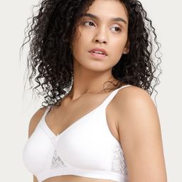 Rosaline by Zivame White Lace Non-Wired Non Padded Everyday Bra-image-76