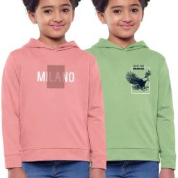 HELLCAT Pink & Green Printed Full Sleeves Sweatshirt(Pack Of 2)-image-97