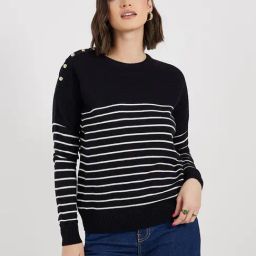 Styli Black Striped Sweater-picture-44