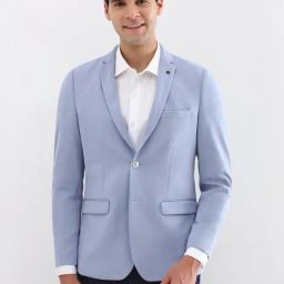 Allen Solly Blue Slim Fit Blazer-image-57